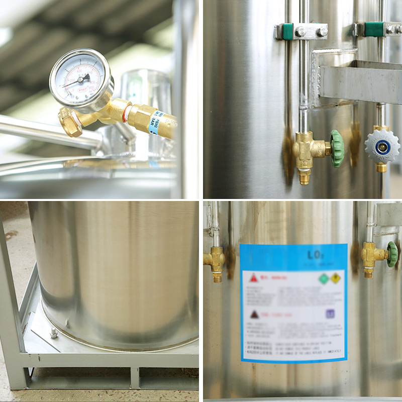 Industrial liquid nitrogen dewar flask storage facility