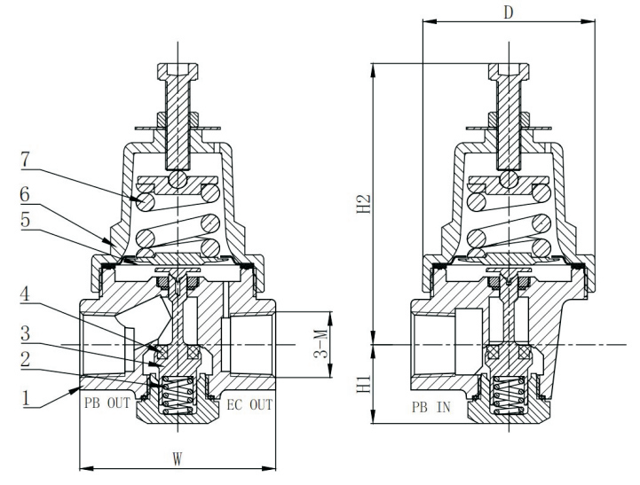 DYZ15C Cryogenic CombiPressure Regulator