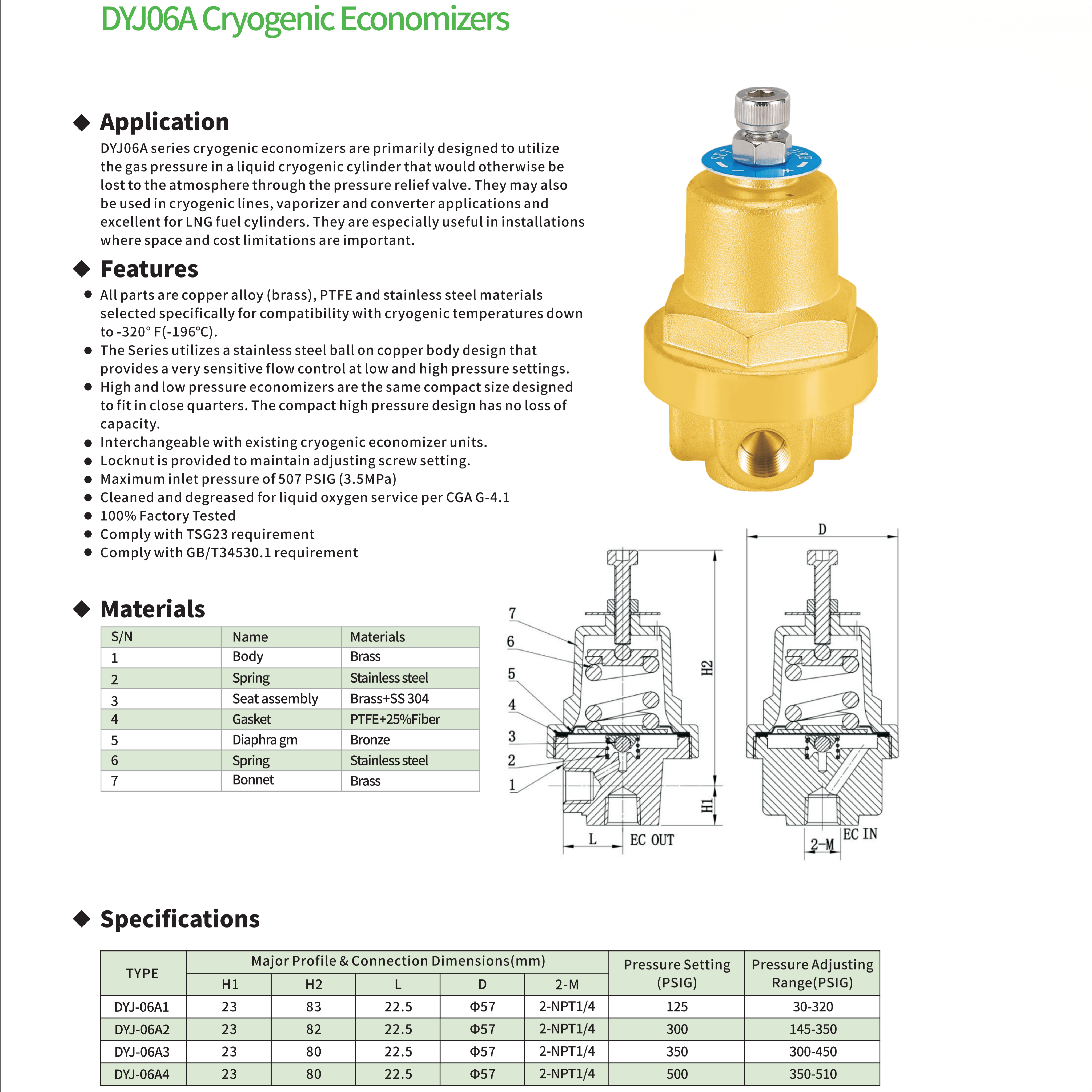 DYJ06A Cryogenic Economizers