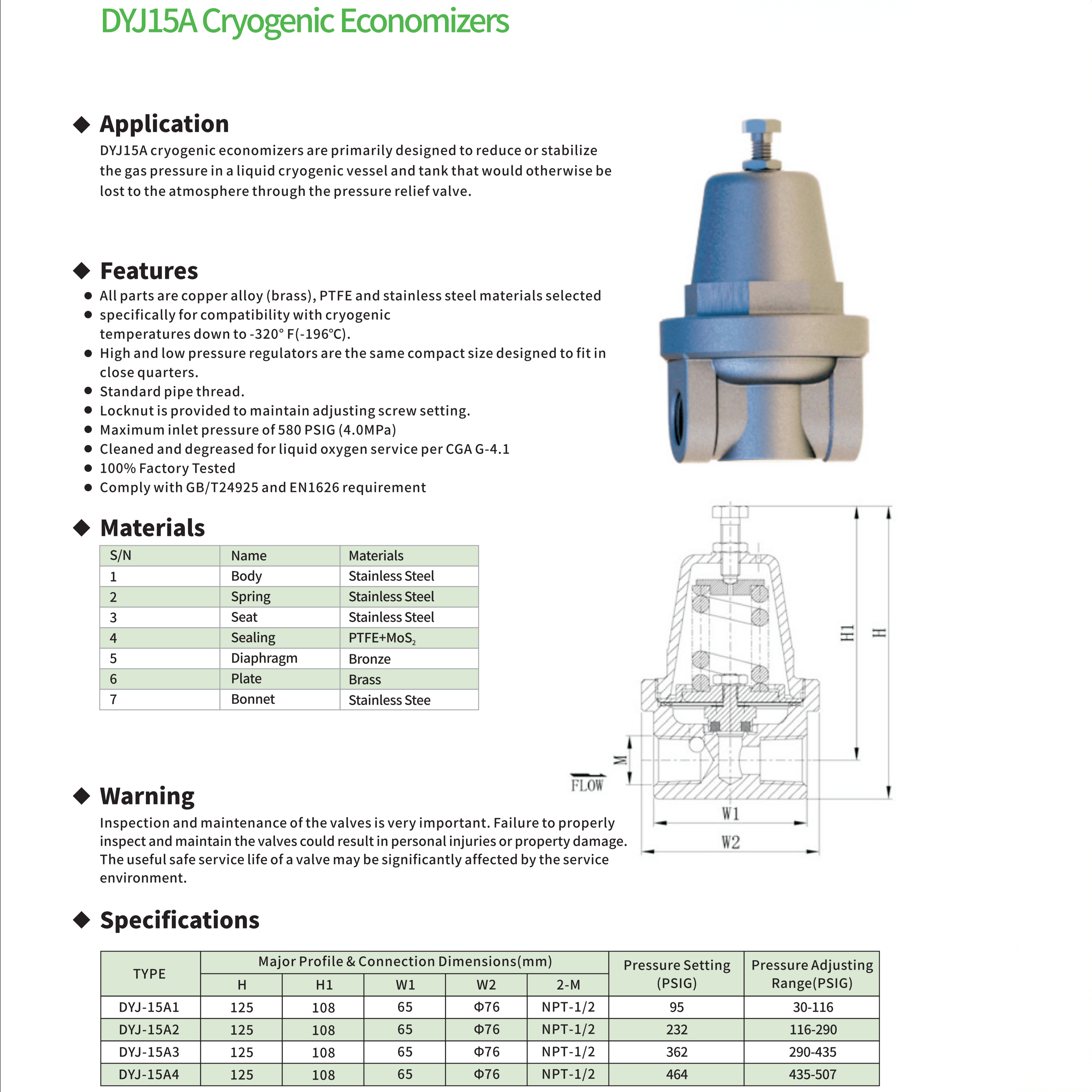 DYJ15A Cryogenic Economizers
