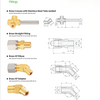 Fittings（Brass Crosses with Stainless Steel Tube welded，Brass Straight Fitting，Brass 45°Elbow，Brass 45°Adapter）